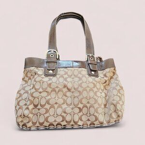 Coach Soho Handbag Brown Leather/Canvas